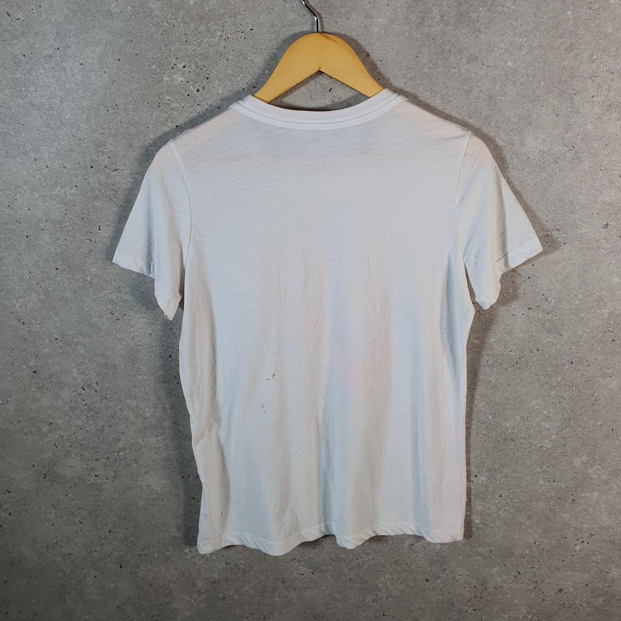 Vintage Nike Spellout T Shirt Men’s Medium White Logo Swoosh Skinny Fit Athletic