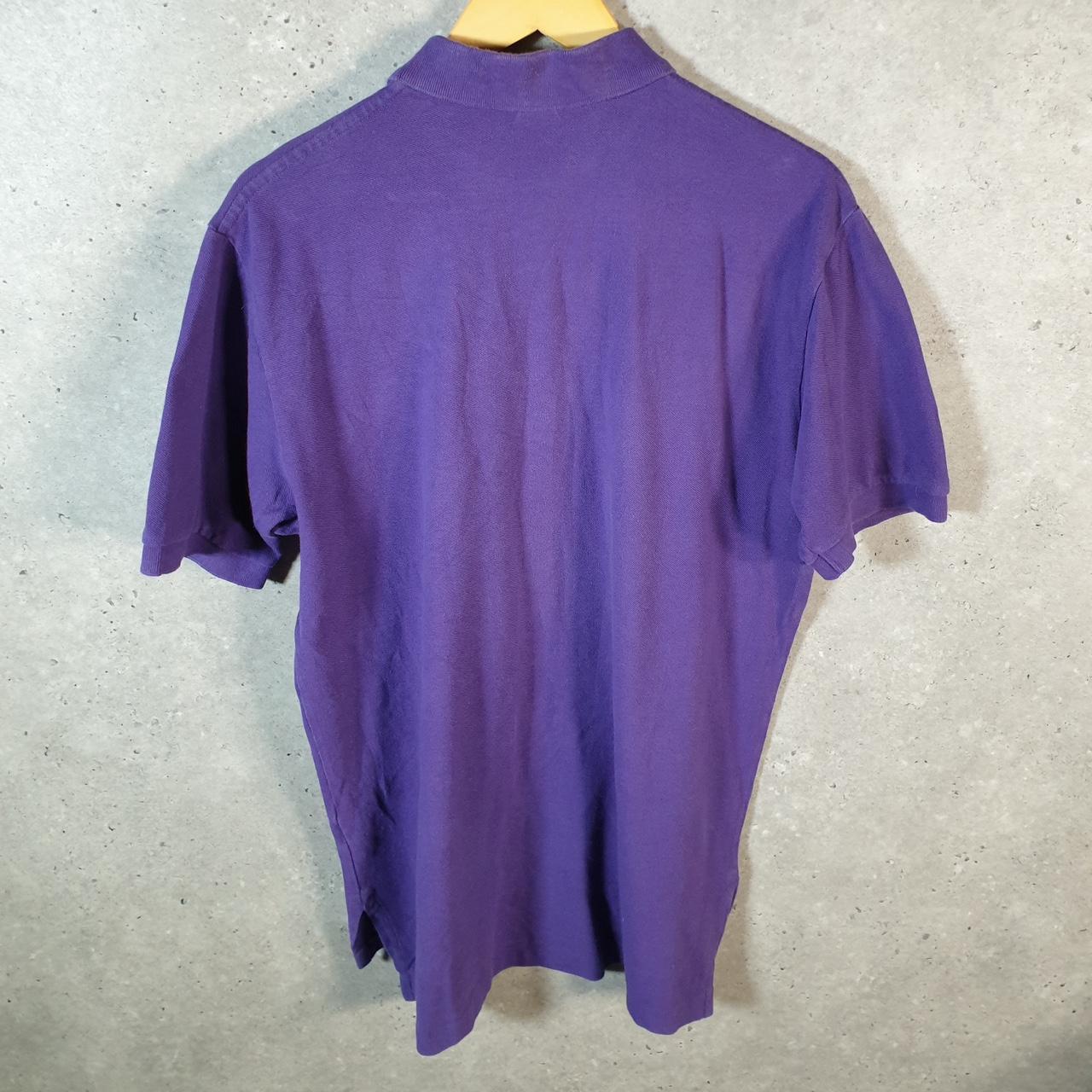 Vintage Ralph Lauren Polo Shirt Men’s Large Purple Cotton Embroidered Pony