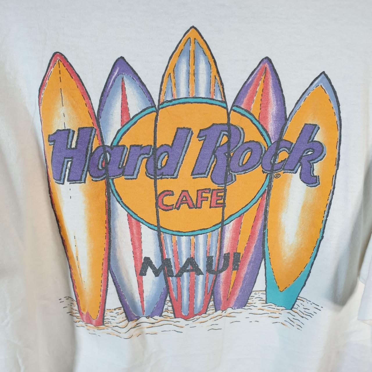 Vintage Hard Rock Cafe Maui 90s USA Single Stitch T Shirt Men’s XL White