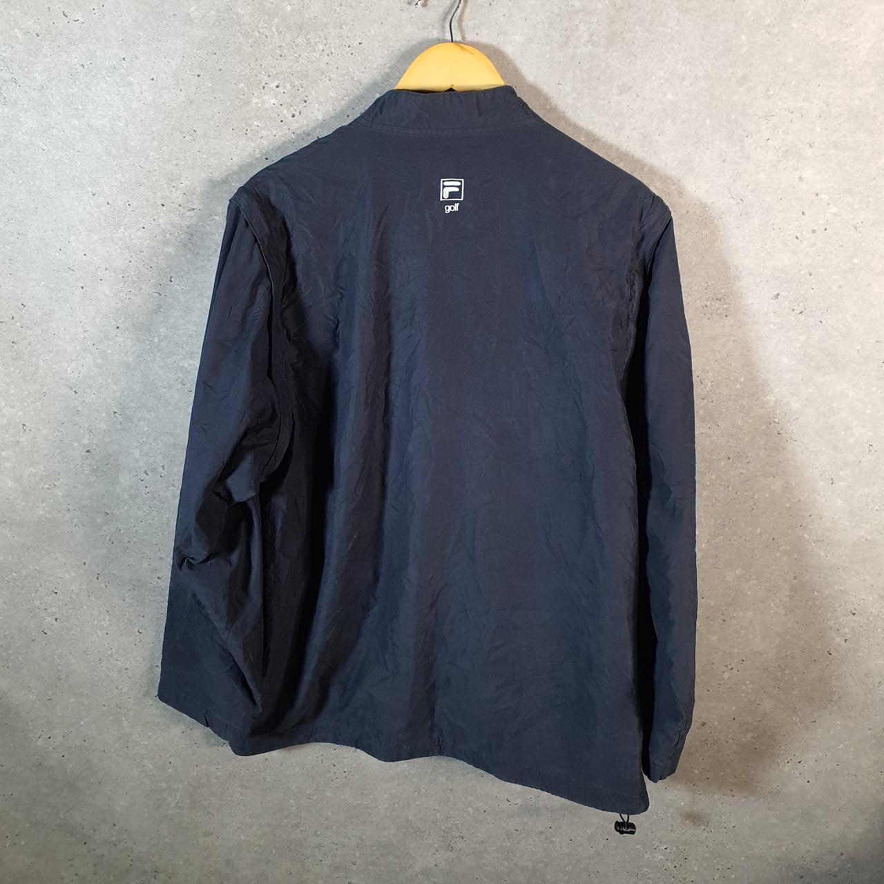 Vintage Fila Windbreaker Track Jacket Mens XL Navy Blue USA Full Zip Outdoors