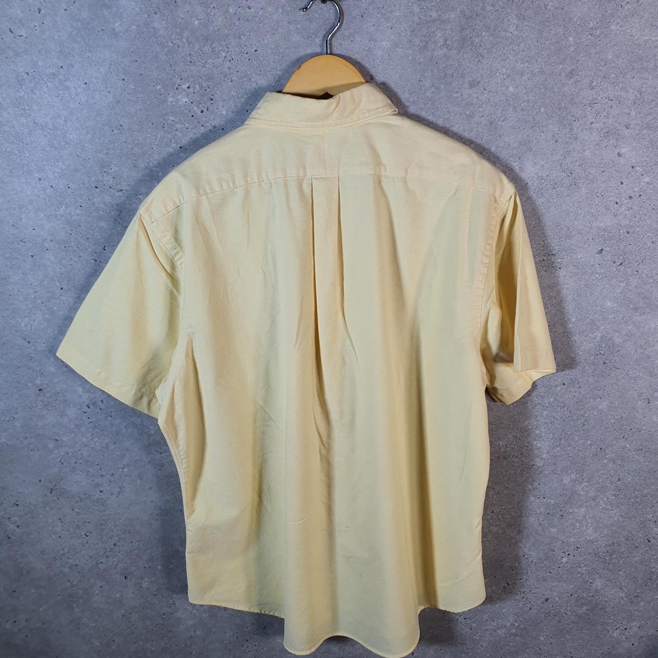 Vintage Ralph Lauren Button Down Shirt Men’s 2XL Yellow Slim Fit Cotton Pony