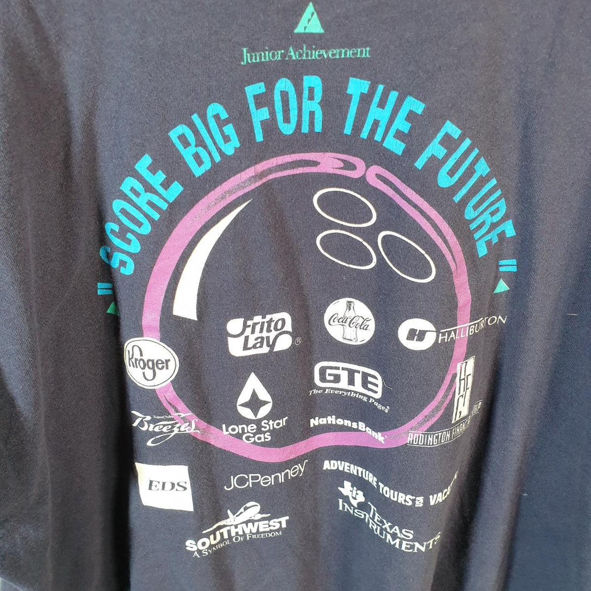 Vintage Delta Junior Achievement Education 90s USA Single Stitch T Shirt Men’s 2XL Blue