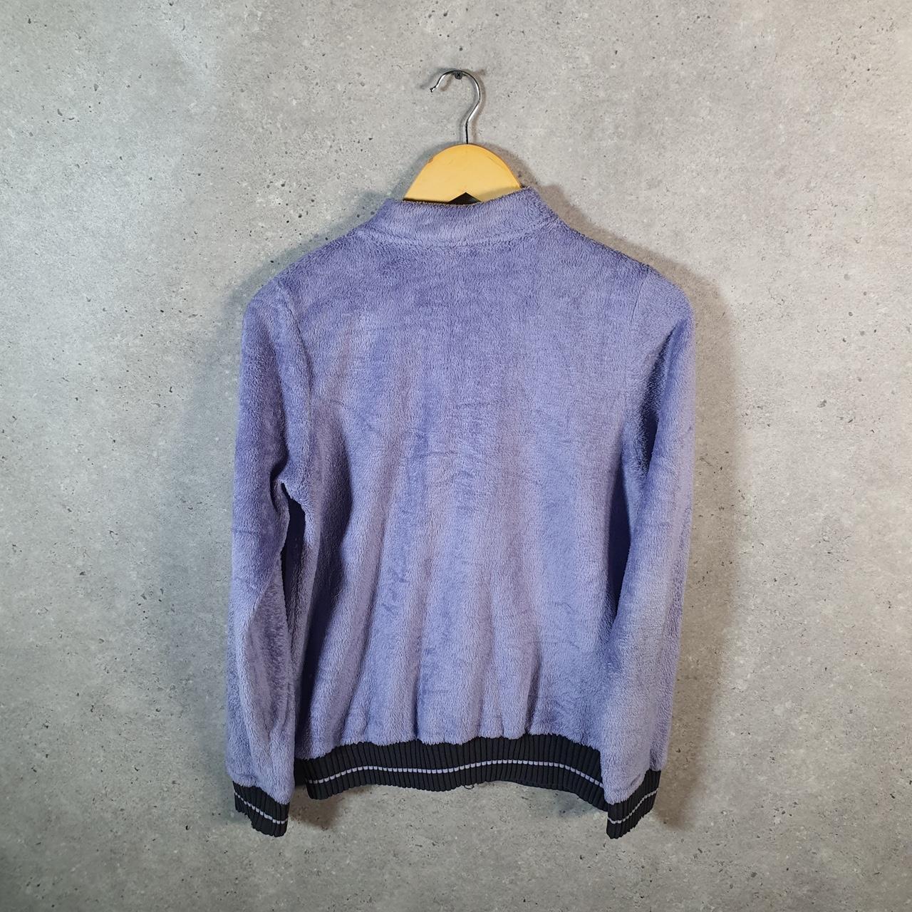 Vintage Fila Full Zip Fleece Sweatshirt Womens Small Purple Teddy Logo