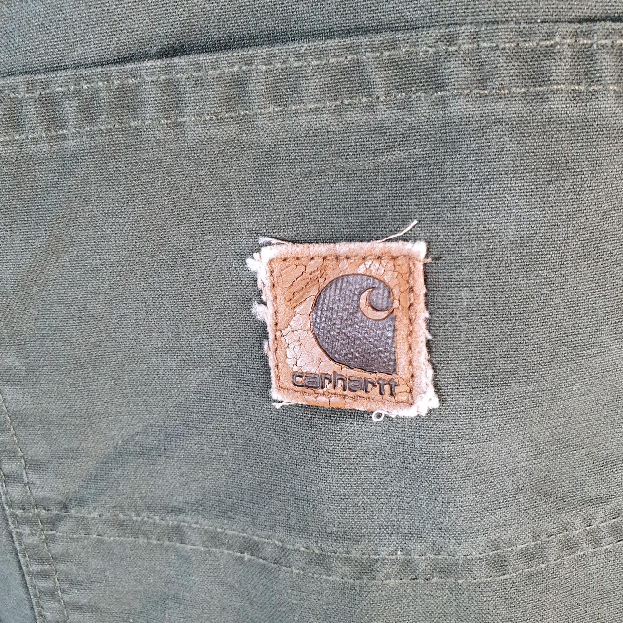 Vintage Carhartt Baggy Carpenter Shorts Jorts Cargo Men’s W40 Khaki Green Relaxed Fit Workwear A4722