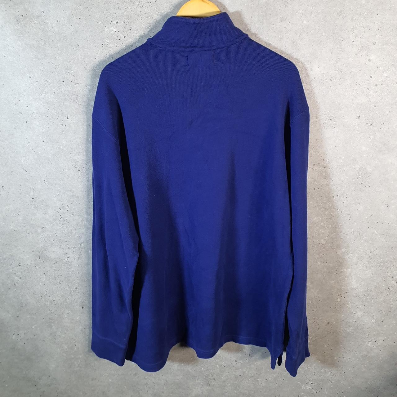 Vintage Ralph Lauren Polo 1/4 Zip Sweatshirt Men’s XL Blue Cotton Pullover Pony