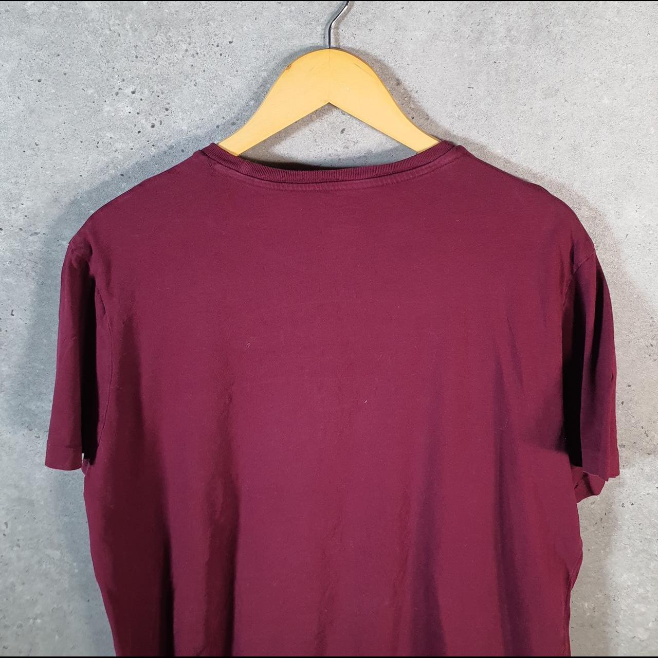 Vintage Ralph Lauren Polo Sport T Shirt Men’s Large Burgundy Red Custom Fit Embroidered Pony C8691