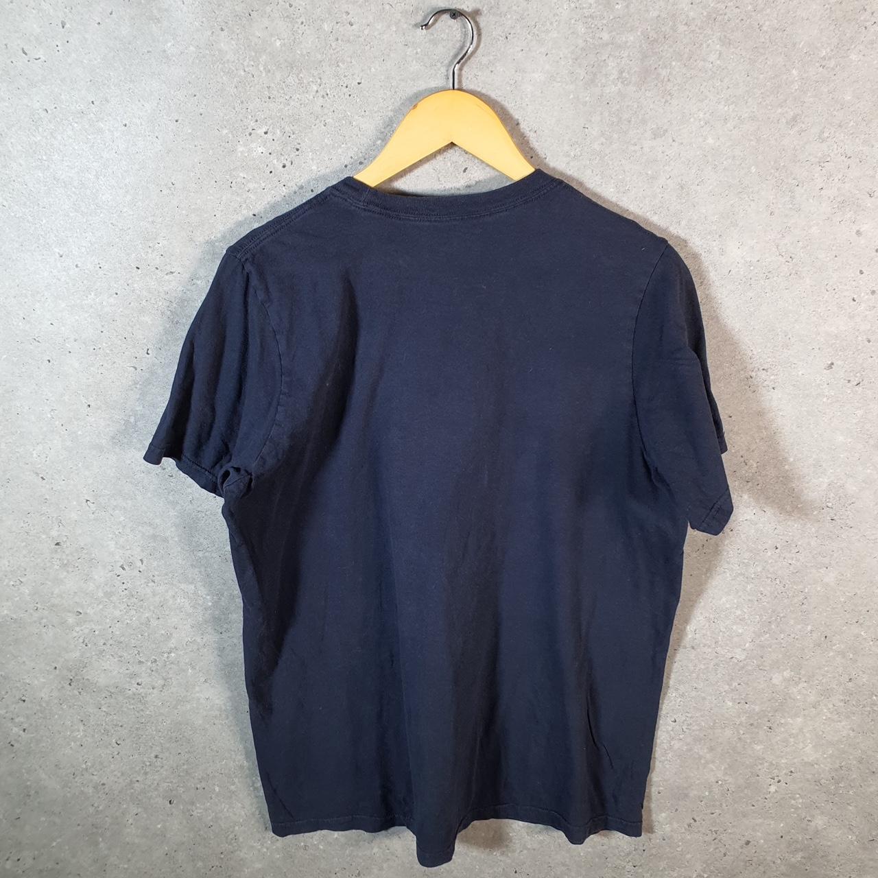 Vintage Adidas Amplifier T Shirt Men’s Large Navy Blue Three Stripes Logo Athletic