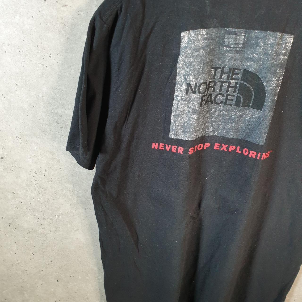 Vintage The North Face TNF Graphic Spellout T Shirt Men’s Medium Black Logo Athletic