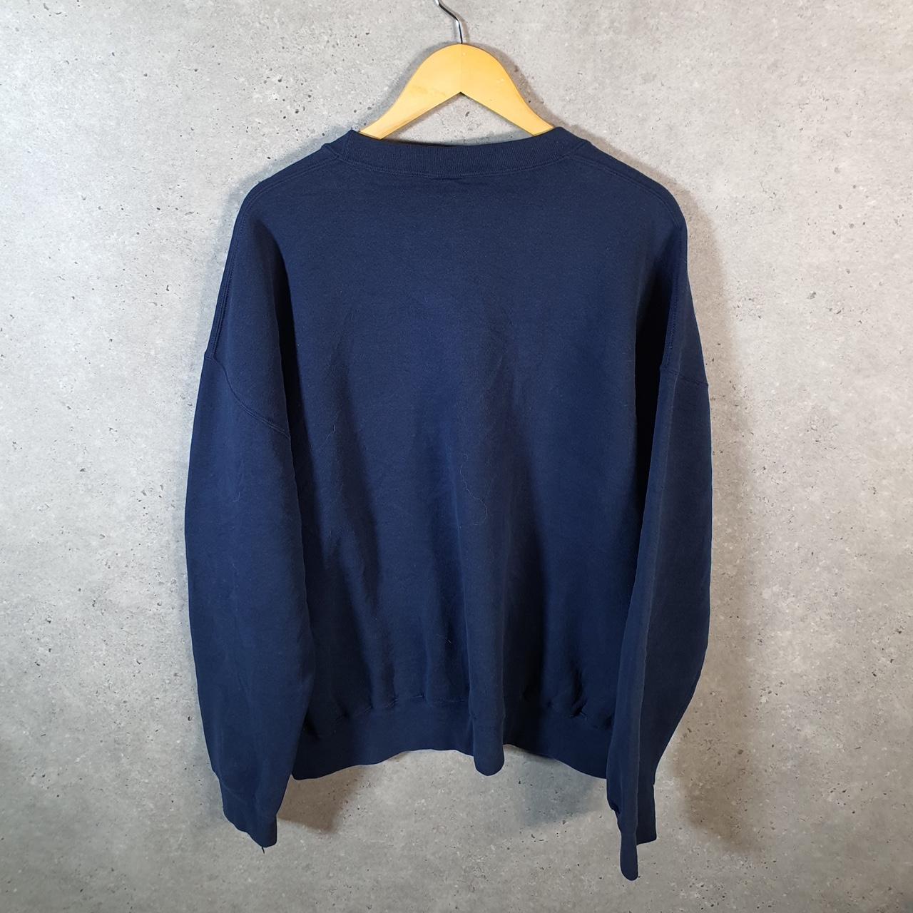 Vintage Russell Athletic USA Blank Sweatshirt Men’s 2XL Navy Blue Pullover Baggy