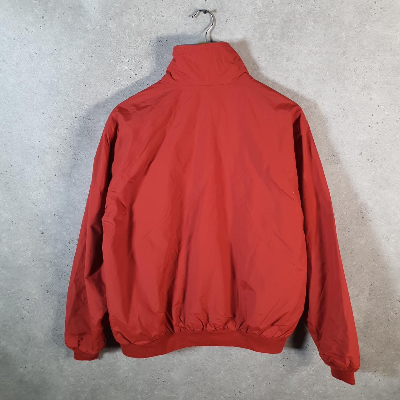 Vintage L.L. Bean Outdoors Nylon Jacket Mens Medium Red Full Zip Waterproof