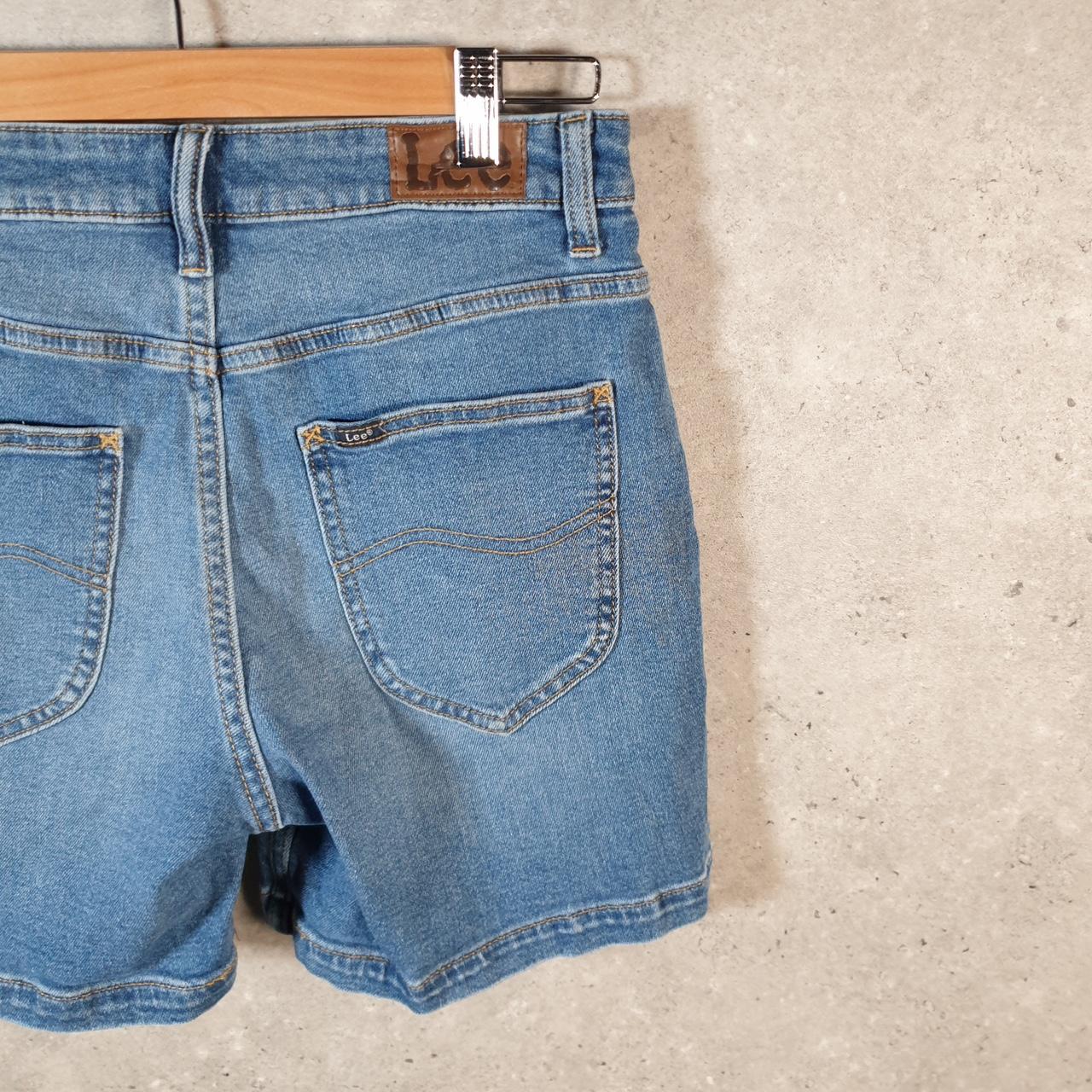 Vintage Lee Baggy Shorts Jorts Cargo Womens W28 Blue Relaxed Denim