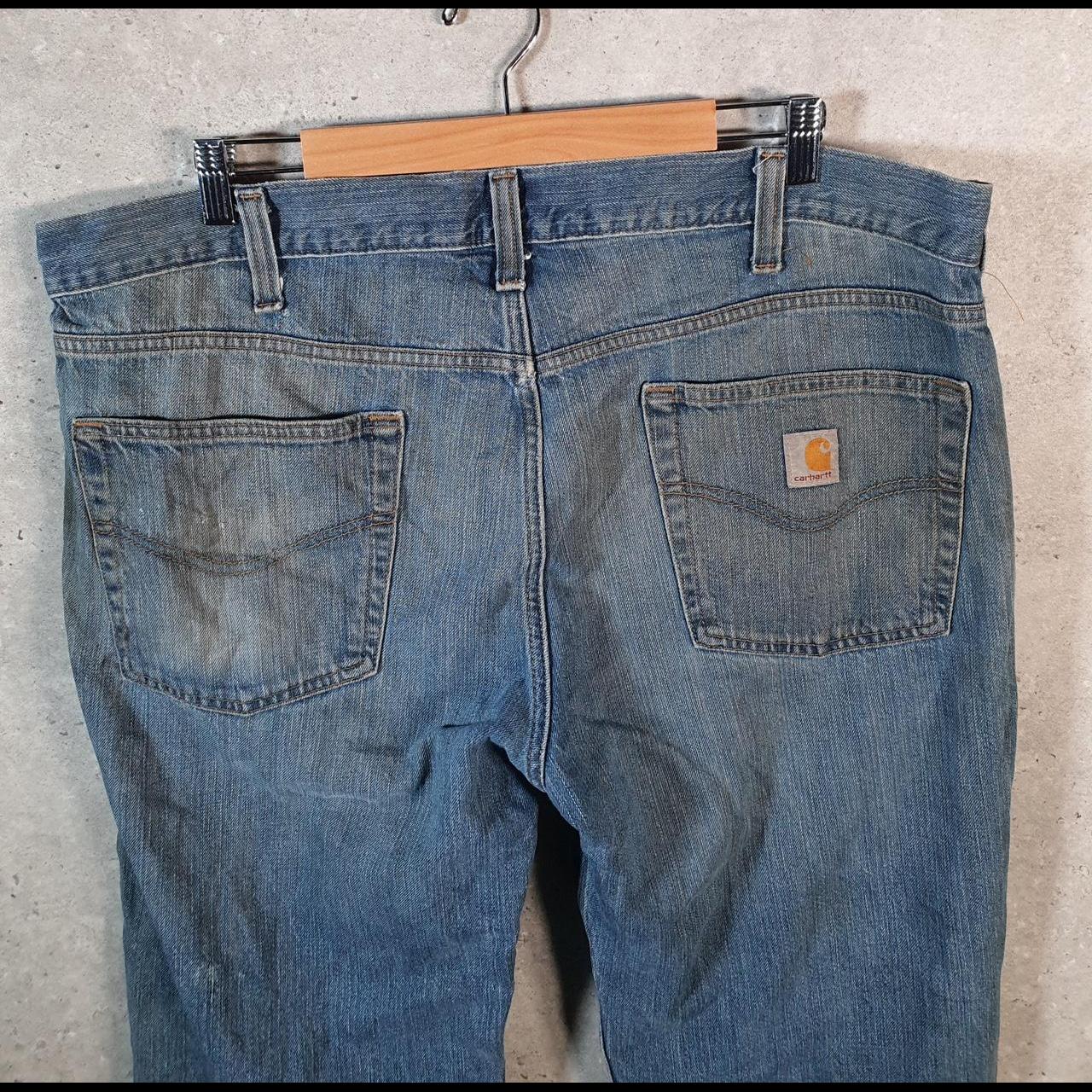 Vintage Carhartt Workwear Carpenter Jeans Mens W40 L28 Blue Denim Relaxed Fit USA