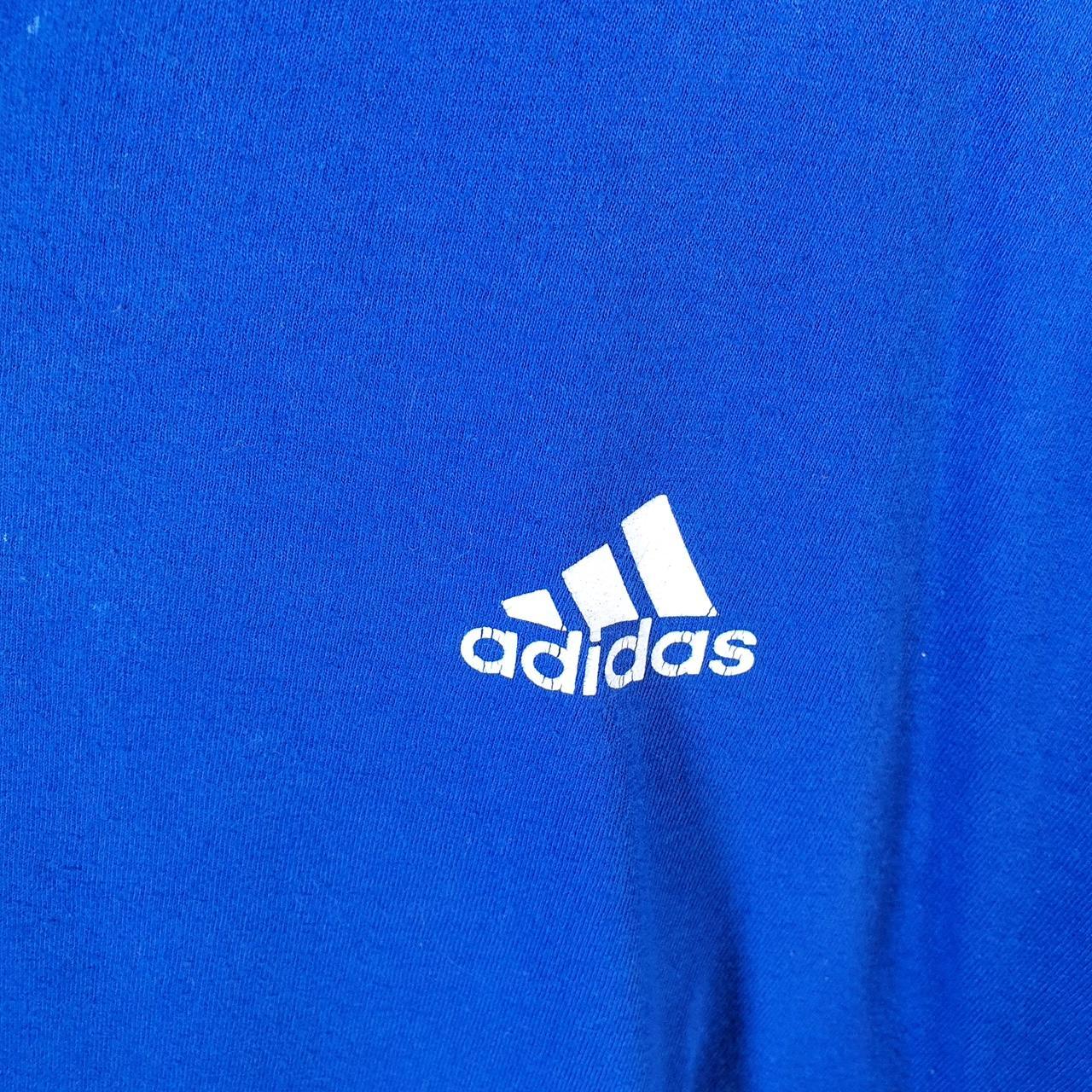 Vintage Adidas Go Tee Performance T Shirt Shirt Men’s Large Blue Three Stripes Logo Athletic