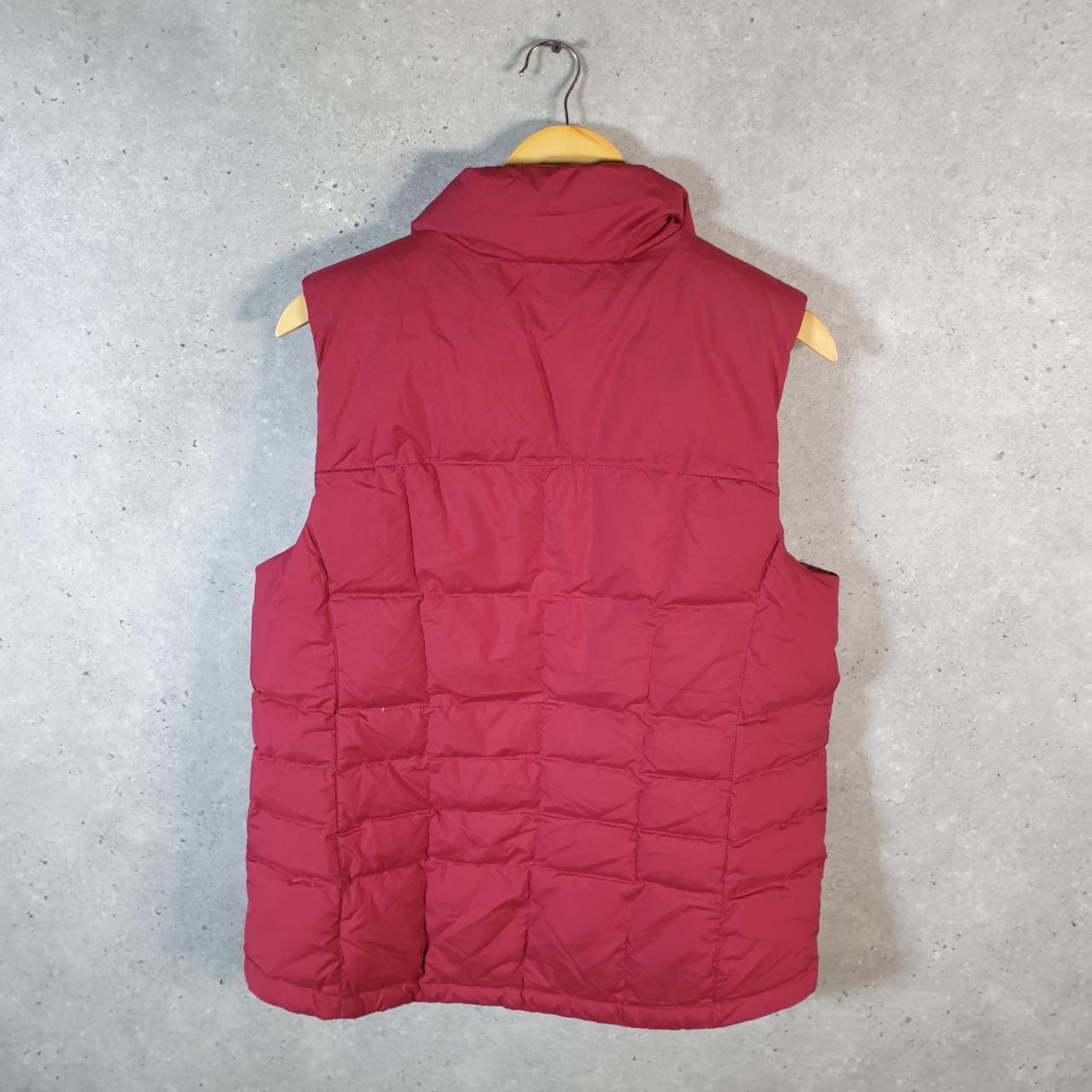 Vintage L.L. Bean Gilet Downtex Puffer Jacket Womens Medium Red Waterproof Shell