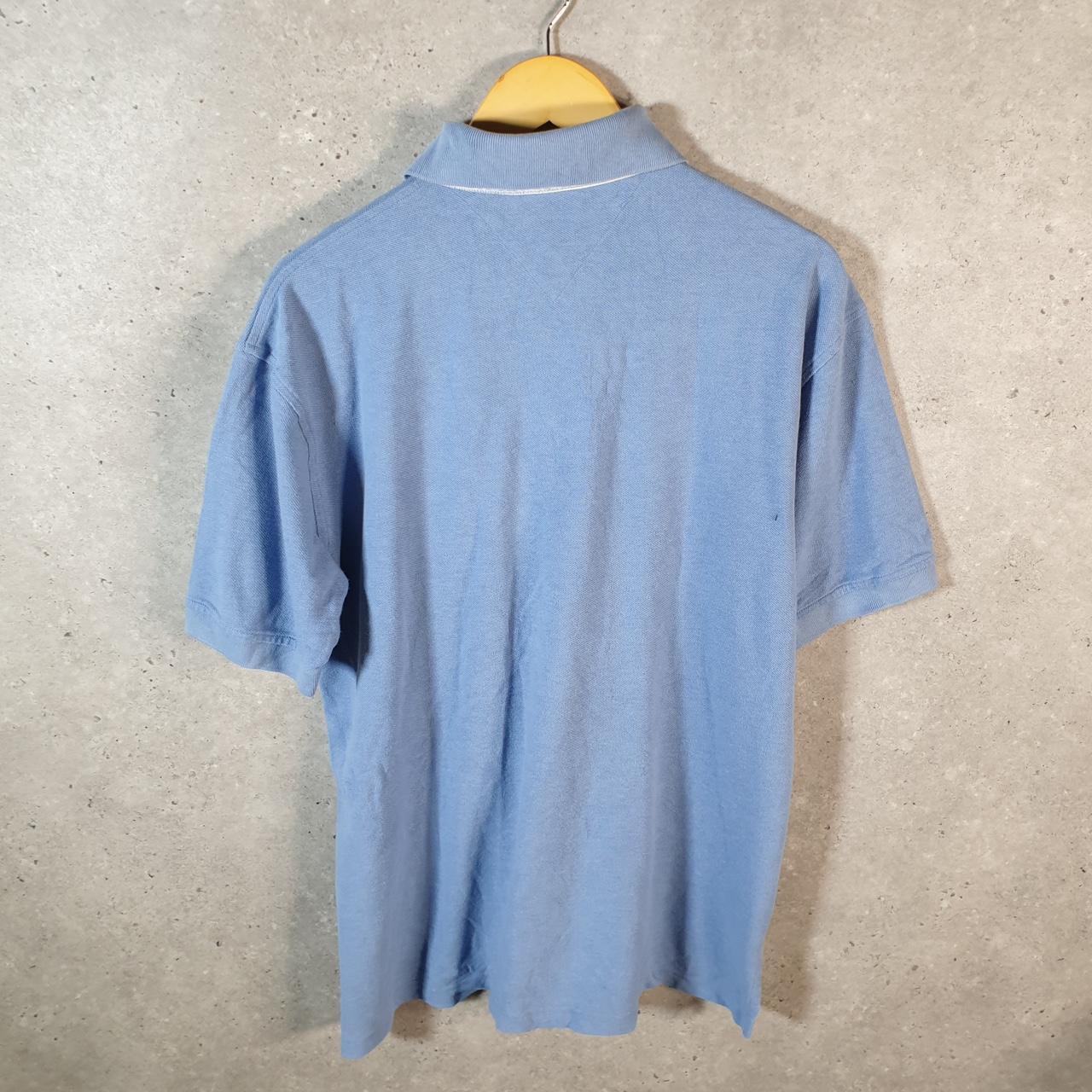 Vintage Tommy Hilfiger Polo Shirt Men’s Large Blue Custom Fit Embroidered Logo