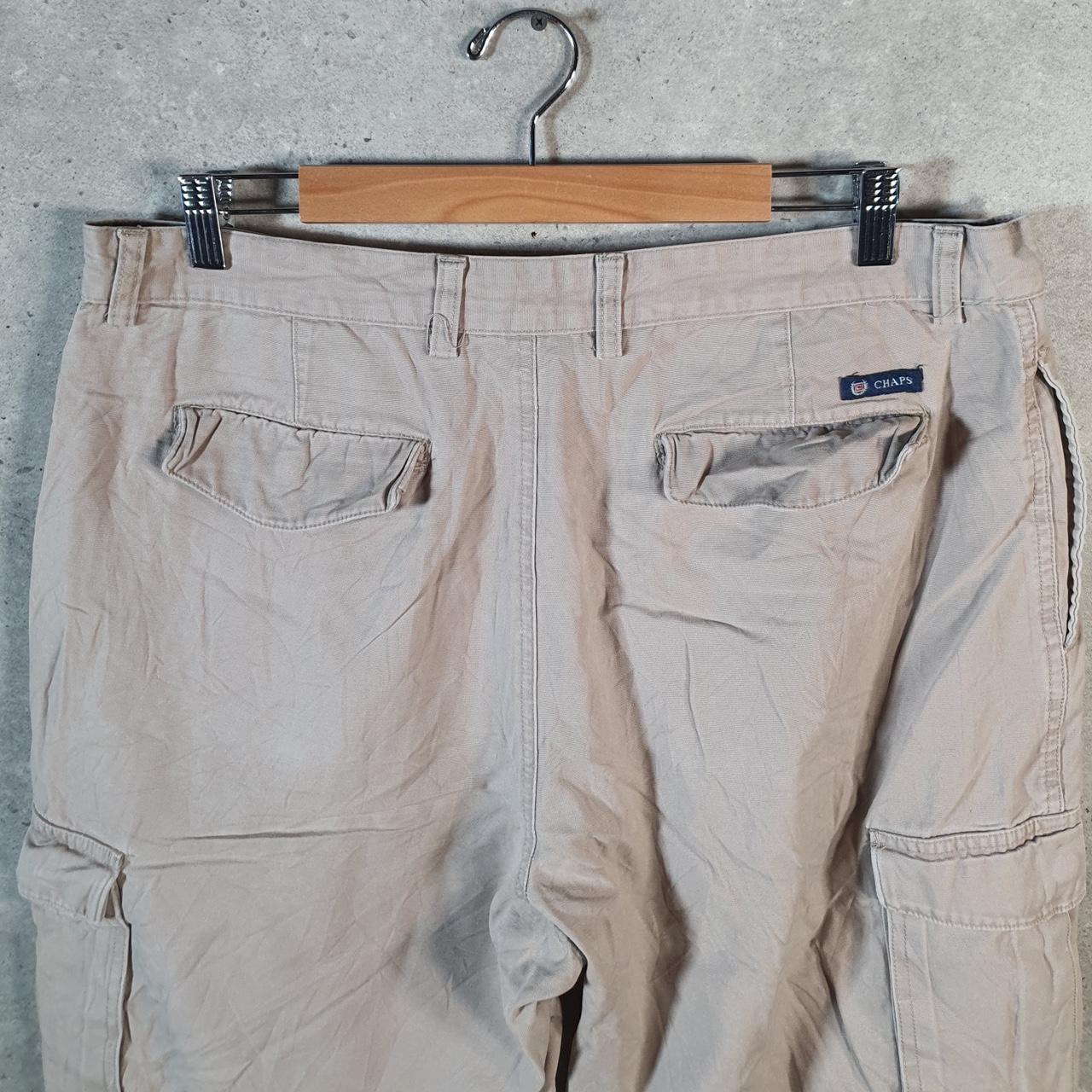 Vintage Chaps Ralph Lauren Polo Shorts Jorts Cargo Men’s W36 Beige Baggy Cotton A4450