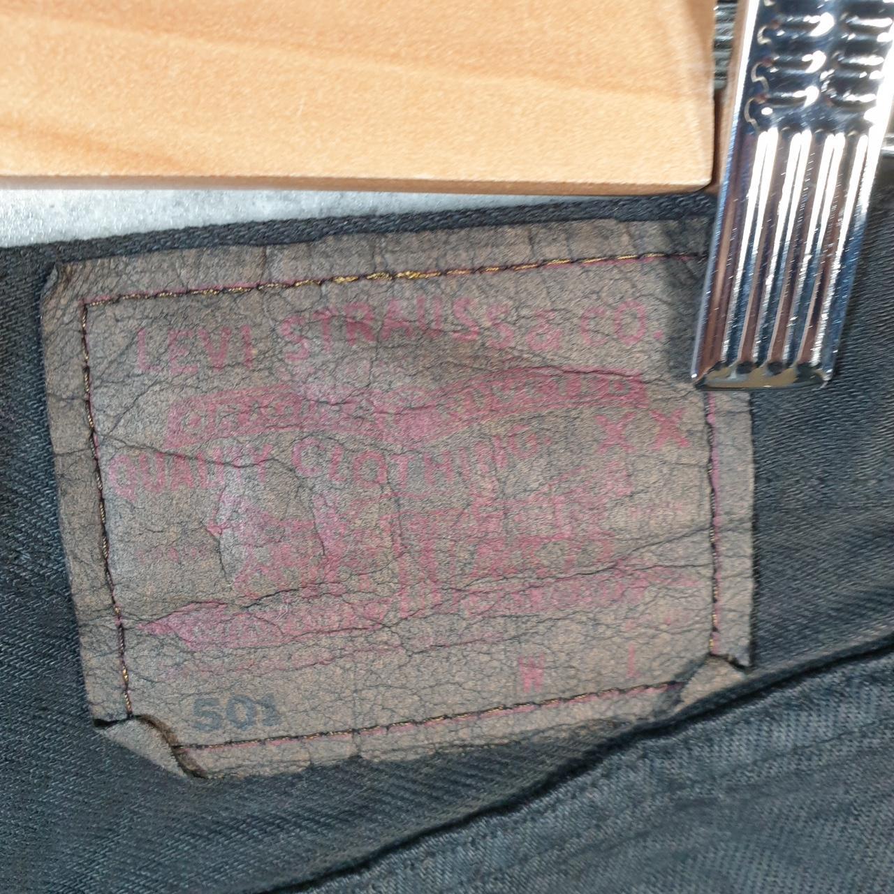 Vintage Levi’s 501 Baggy Shorts Jorts Cargo Womens W28 Black Relaxed Denim