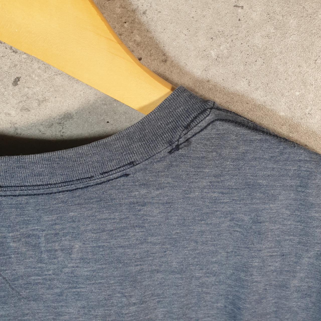 Vintage Adidas Spellout T Shirt Men’s Medium Blue Three Stripes Athletic