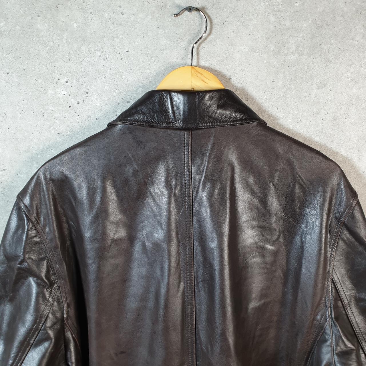 Vintage Lee Cooper Genuine Leather Jacket Pockets Biker Mens XL Black