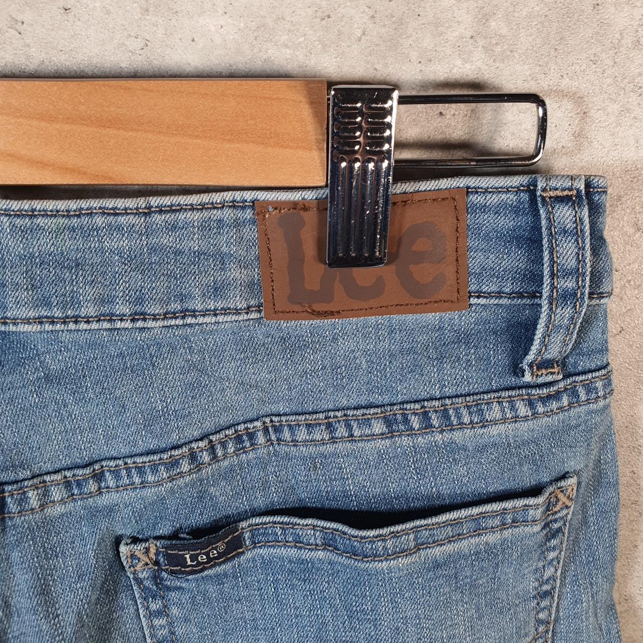 Vintage Lee Baggy Shorts Jorts Cargo Womens W28 Blue Denim Relaxed Cargo