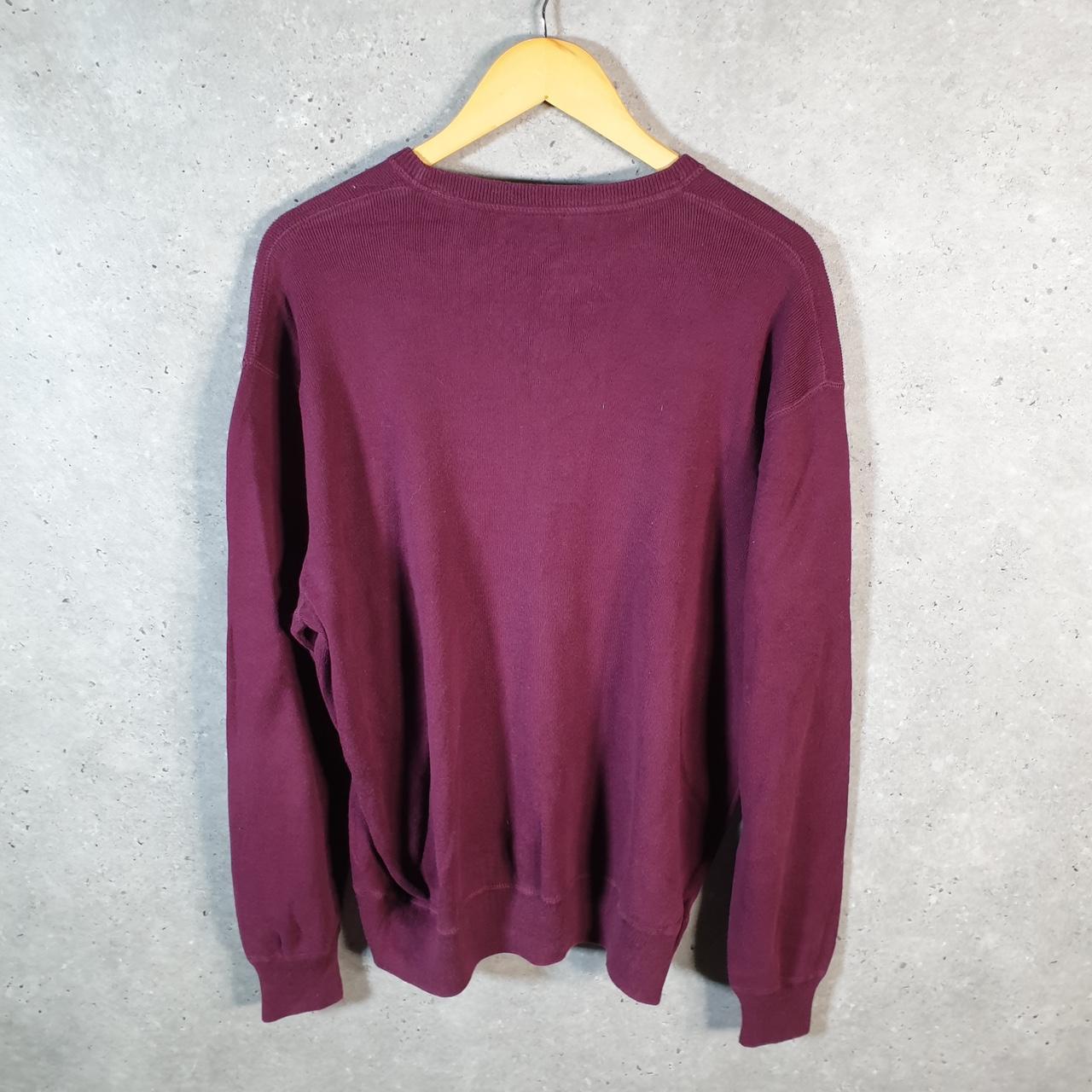 Vintage Ralph Lauren Polo Sweatshirt Men’s Large Burgundy Cotton Pullover Pony