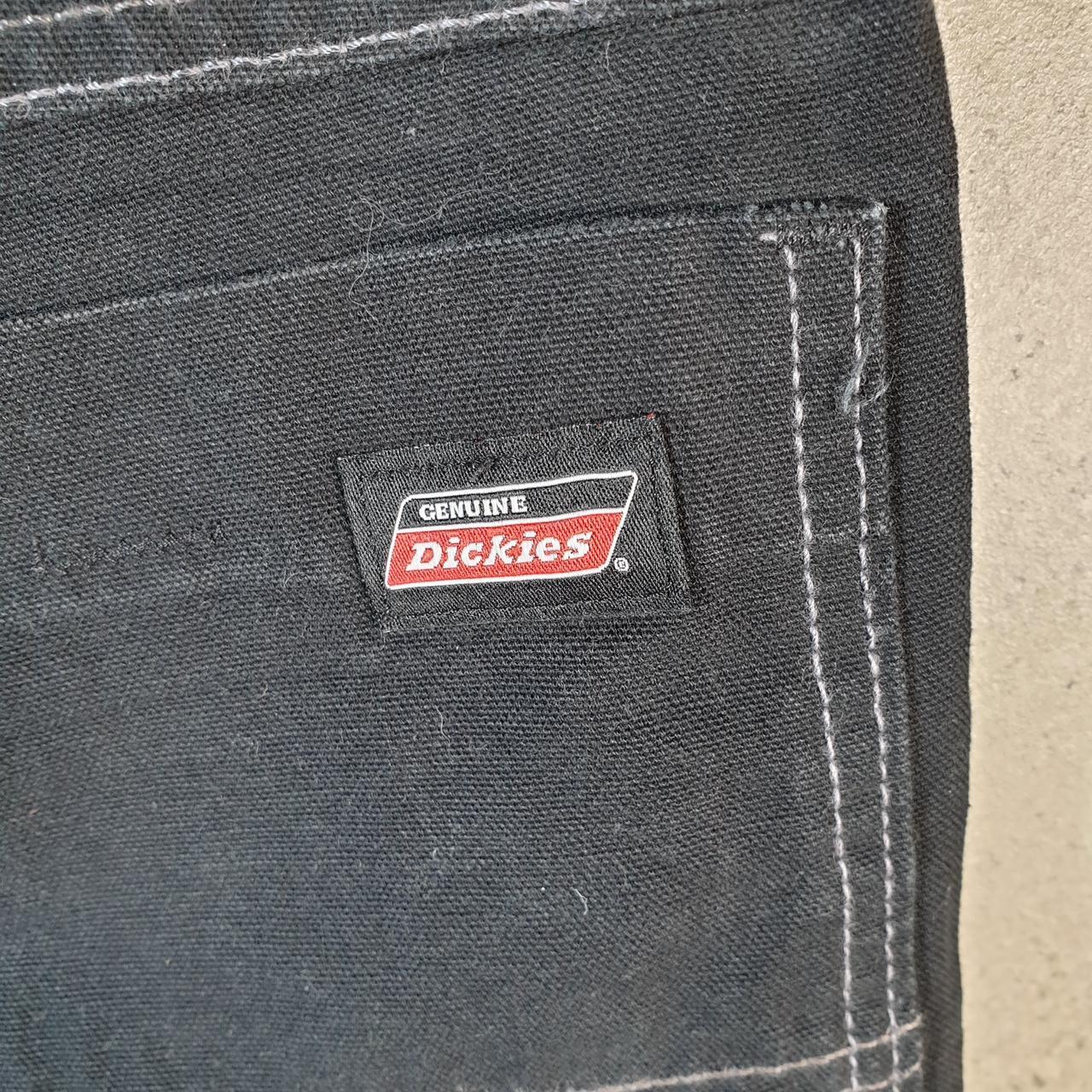 Vintage Dickies Baggy Chino Shorts Jorts Cargo Mens W34 Black Loose Fit