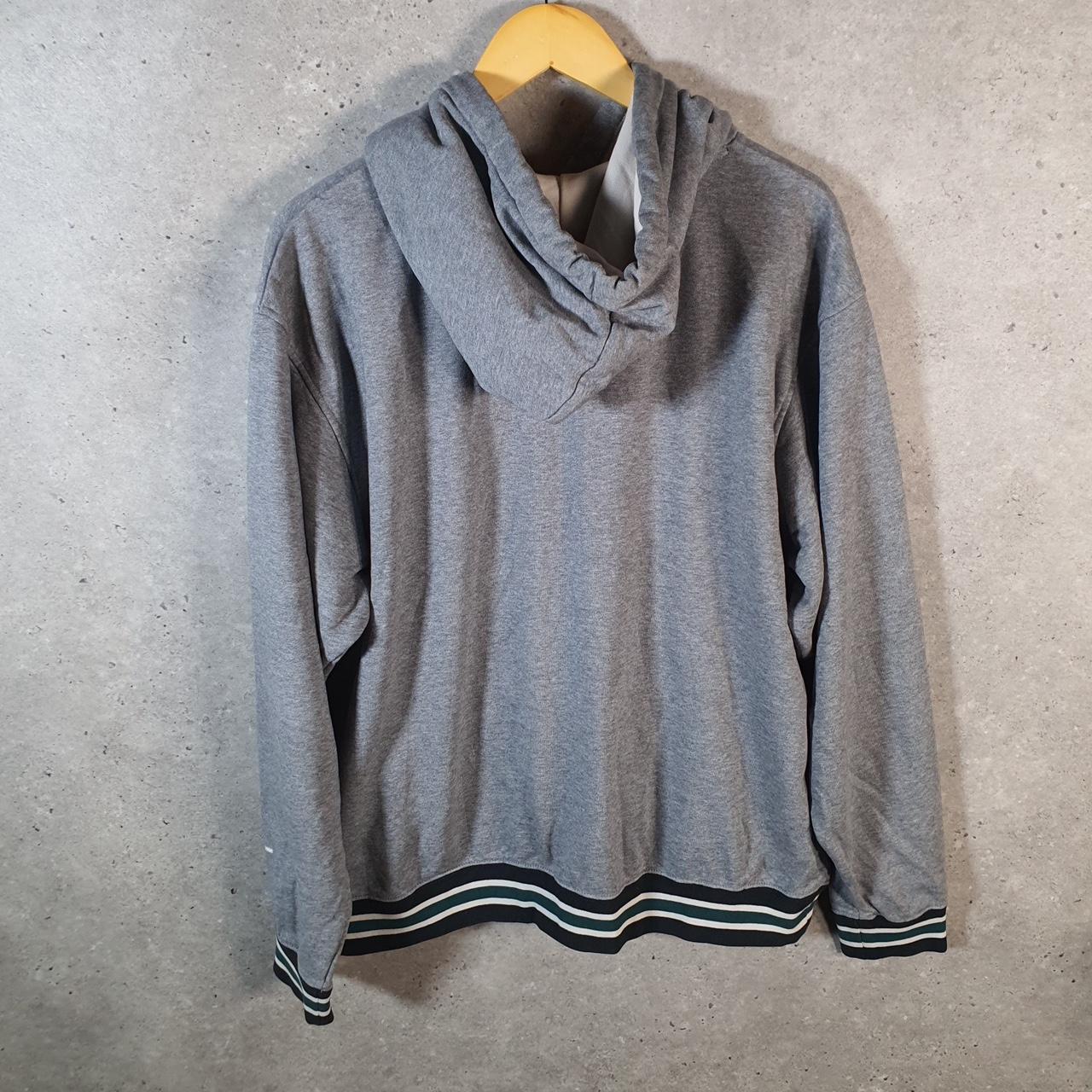 Vintage Nike Dri Fit Swoosh Spellout Hoodie Men’s Large Grey Embroidered Y2K