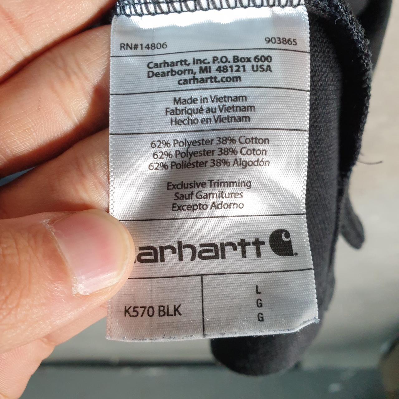 Vintage Carhartt Pocket Polo Shirt Shirt Men’s Large Black Workwear Chore Utility Loose Fit