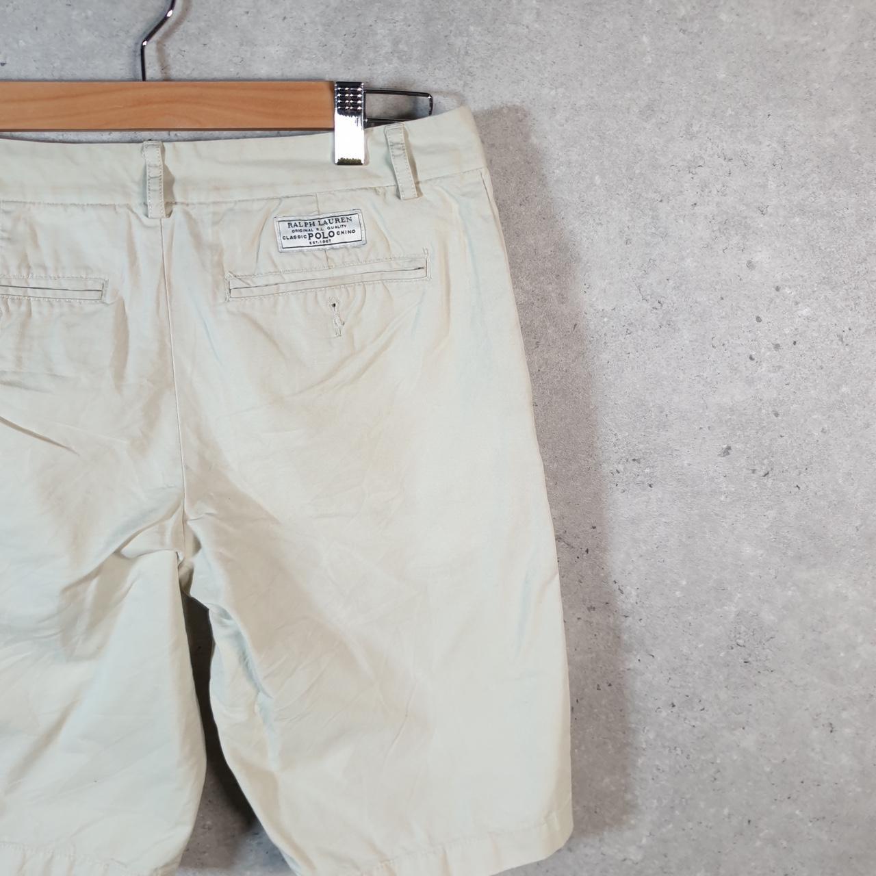 Vintage Ralph Lauren Polo Shorts Jorts Chino Cargo Womens W30 Beige Baggy Cotton