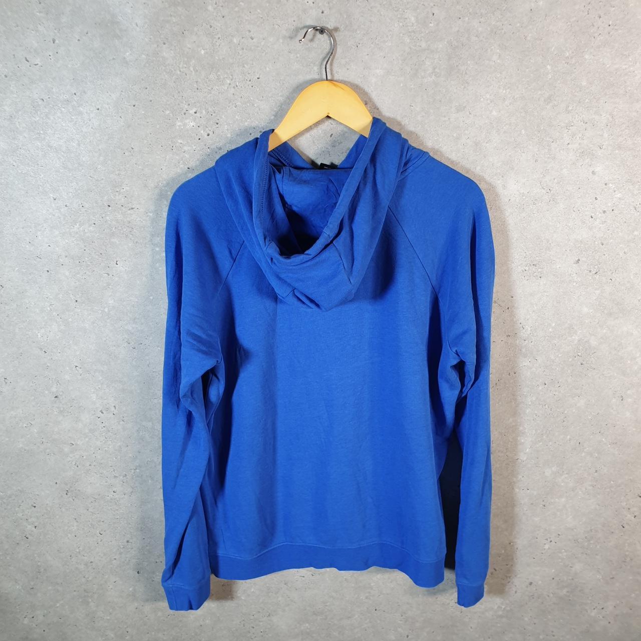 Vintage Nike Centre Swoosh UWF Hoodie Men’s Large Blue Swoosh Y2K