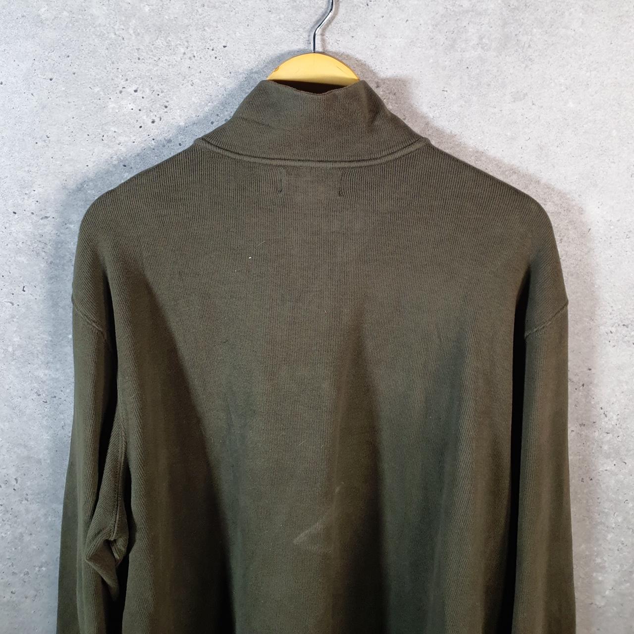Vintage Ralph Lauren Polo 1/4 Zip Sweatshirt Men’s 2XL Khaki Green Pullover Pony C8838