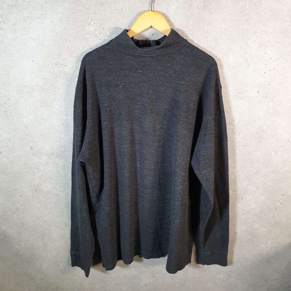 Vintage Ralph Lauren Polo 1/4 Zip Sweatshirt Men’s XL Tall Grey Cotton Pullover Pony
