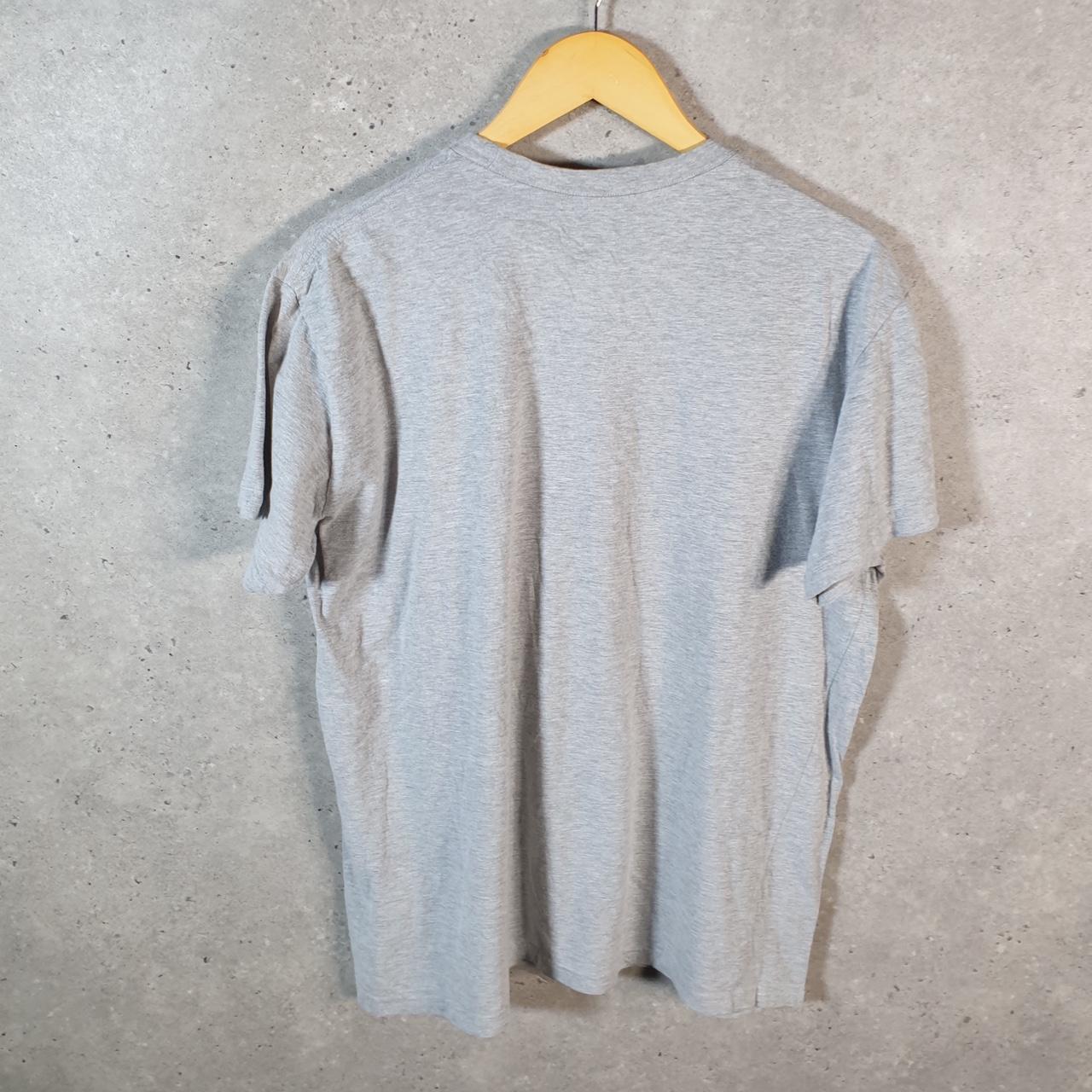 Vintage Adidas Golf T Shirt Men’s Large Grey Three Stripes Logo Athletic