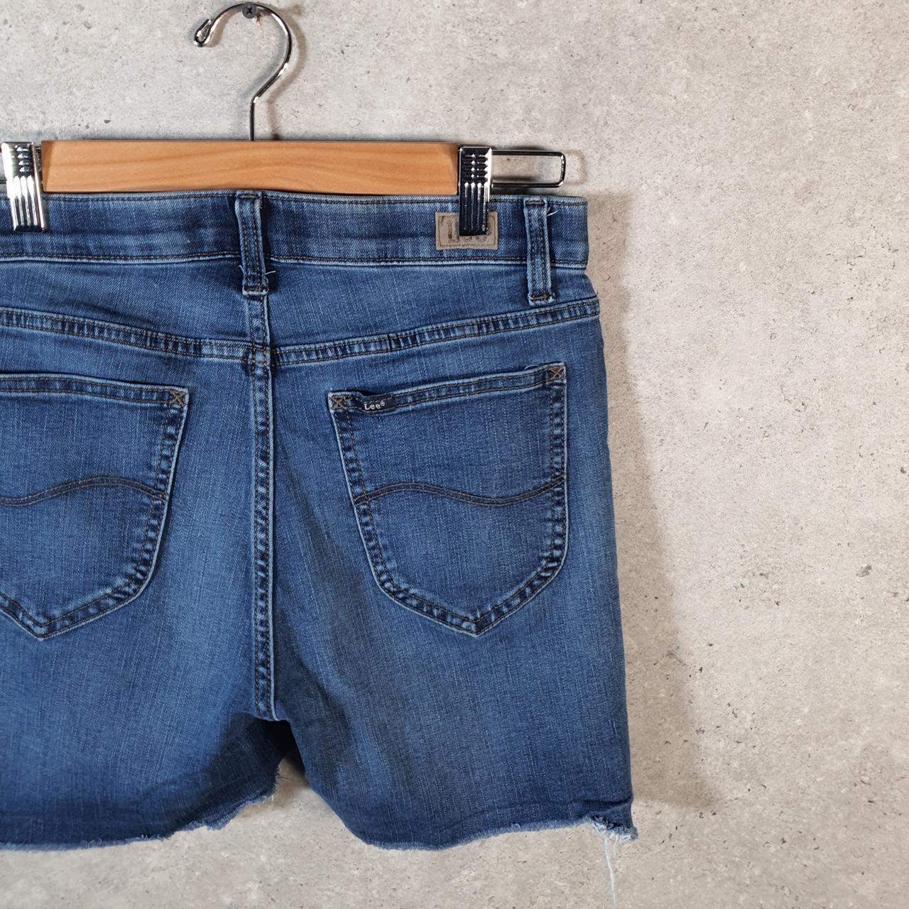Vintage Lee Baggy Shorts Jorts Cargo Womens W30 Blue Denim Relaxed Cargo