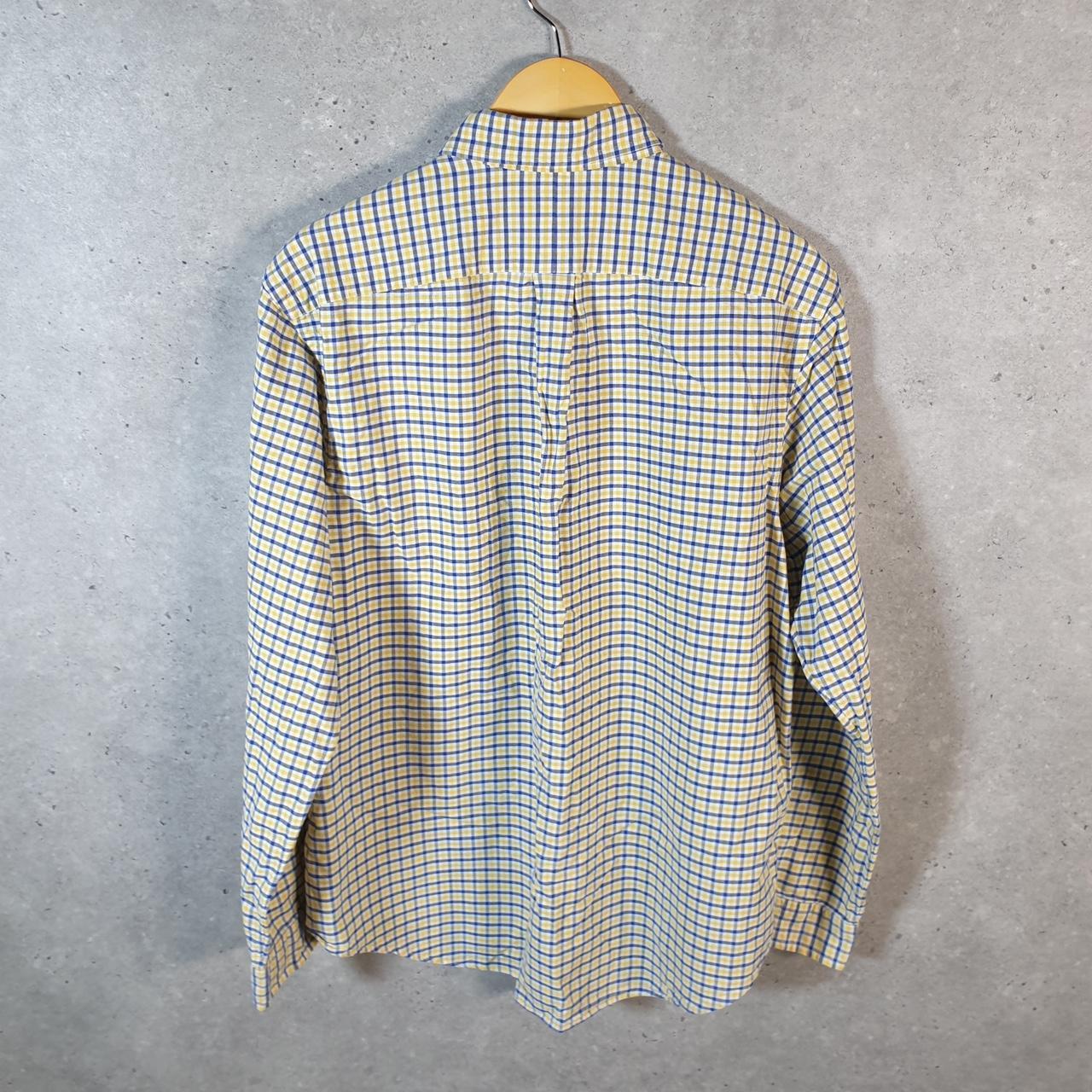 Vintage Ralph Lauren Button Down Shirt Men’s XL Yellow Custom Fit Cotton Pony
