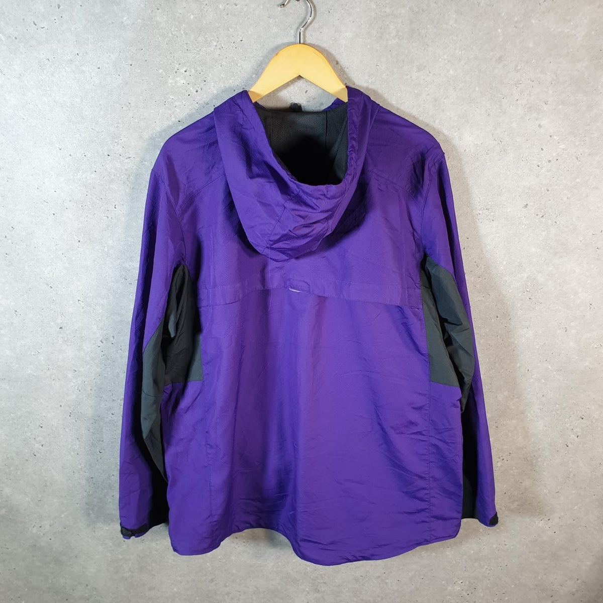 Vintage Nike Windbreaker Track Jacket Mens XL Purple USA Swoosh 1/4 Zip USA