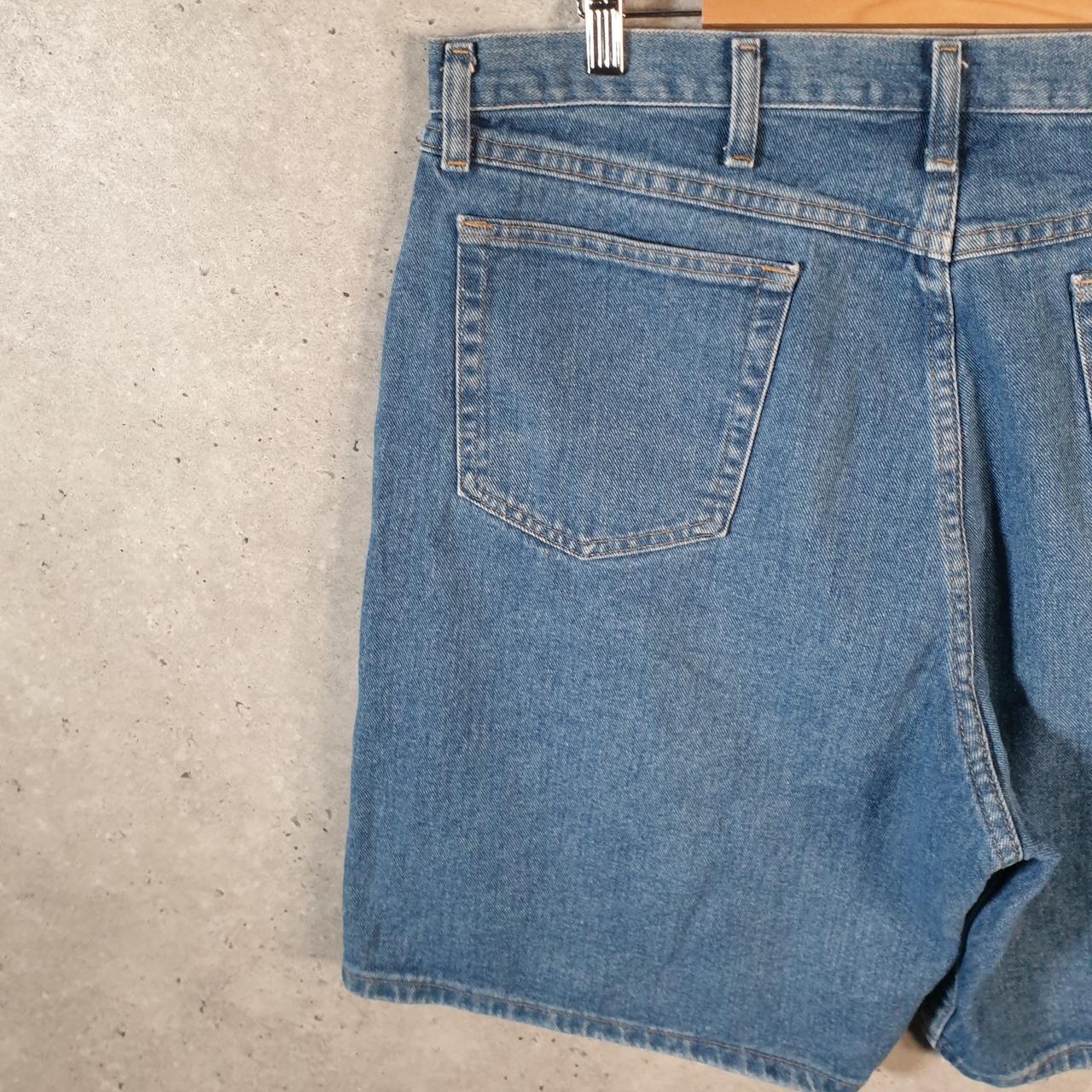 Vintage Wrangler Denim Shorts Jorts Cargo Men’s W40 Blue Baggy Cotton