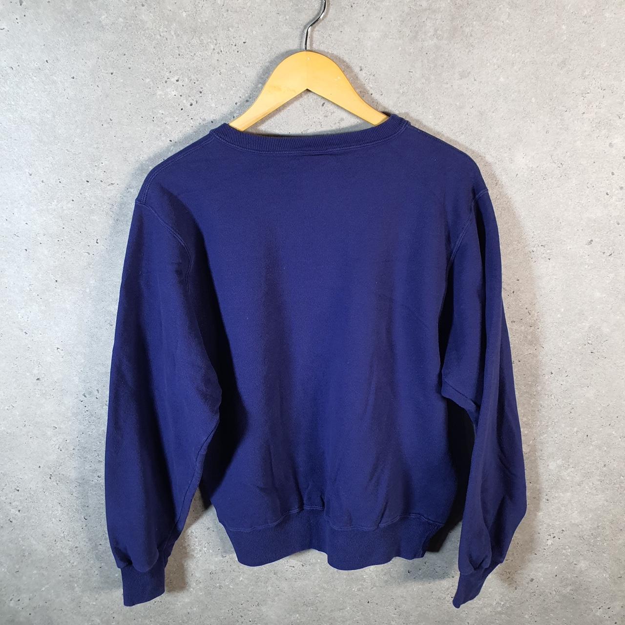 Vintage Champion Sweatshirt Men’s Medium Navy Blue USA Pullover Spellout Logo