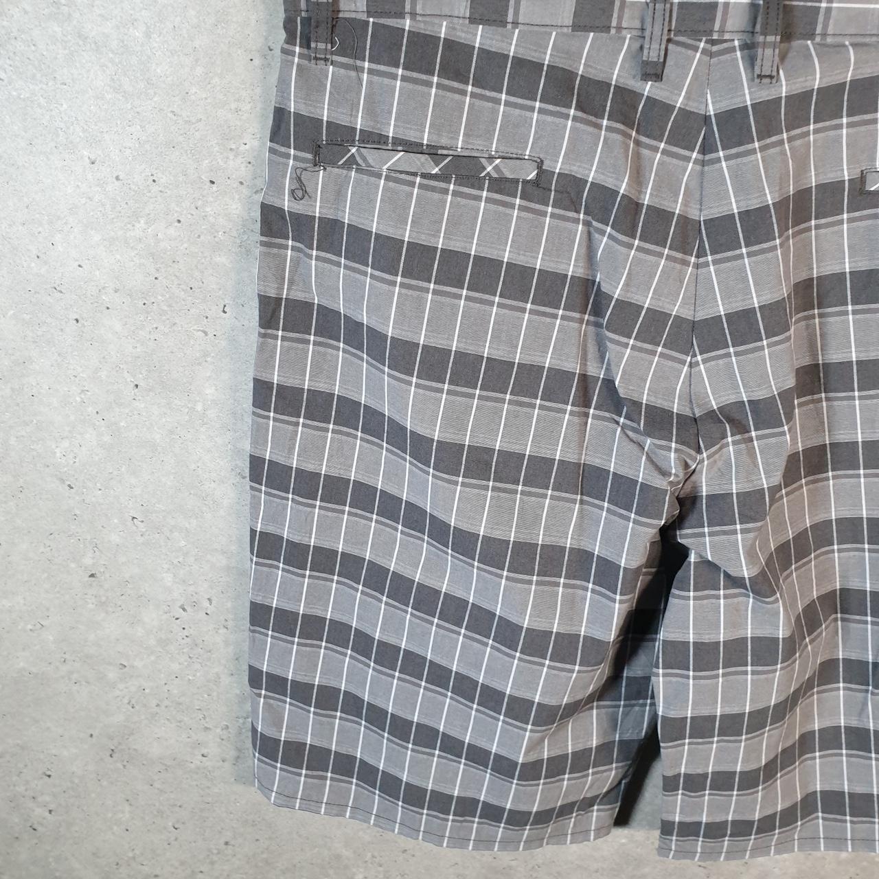 Vintage Dickies Baggy Chino Shorts Jorts Cargo Mens W38 Grey Checkered Loose Fit