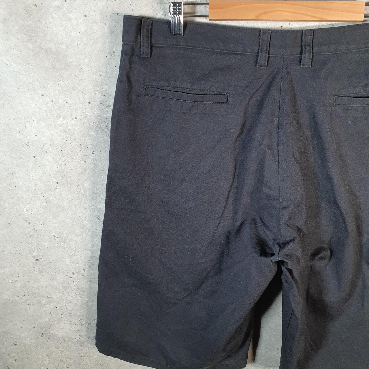 Vintage Dickies Baggy Chino Shorts Jorts Cargo Mens W38 Black Relaxed Fit