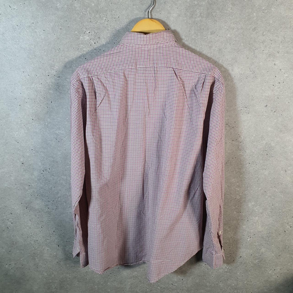 Vintage Ralph Lauren Button Down Shirt Men’s XL Pink Checkered Classic Fit Cotton