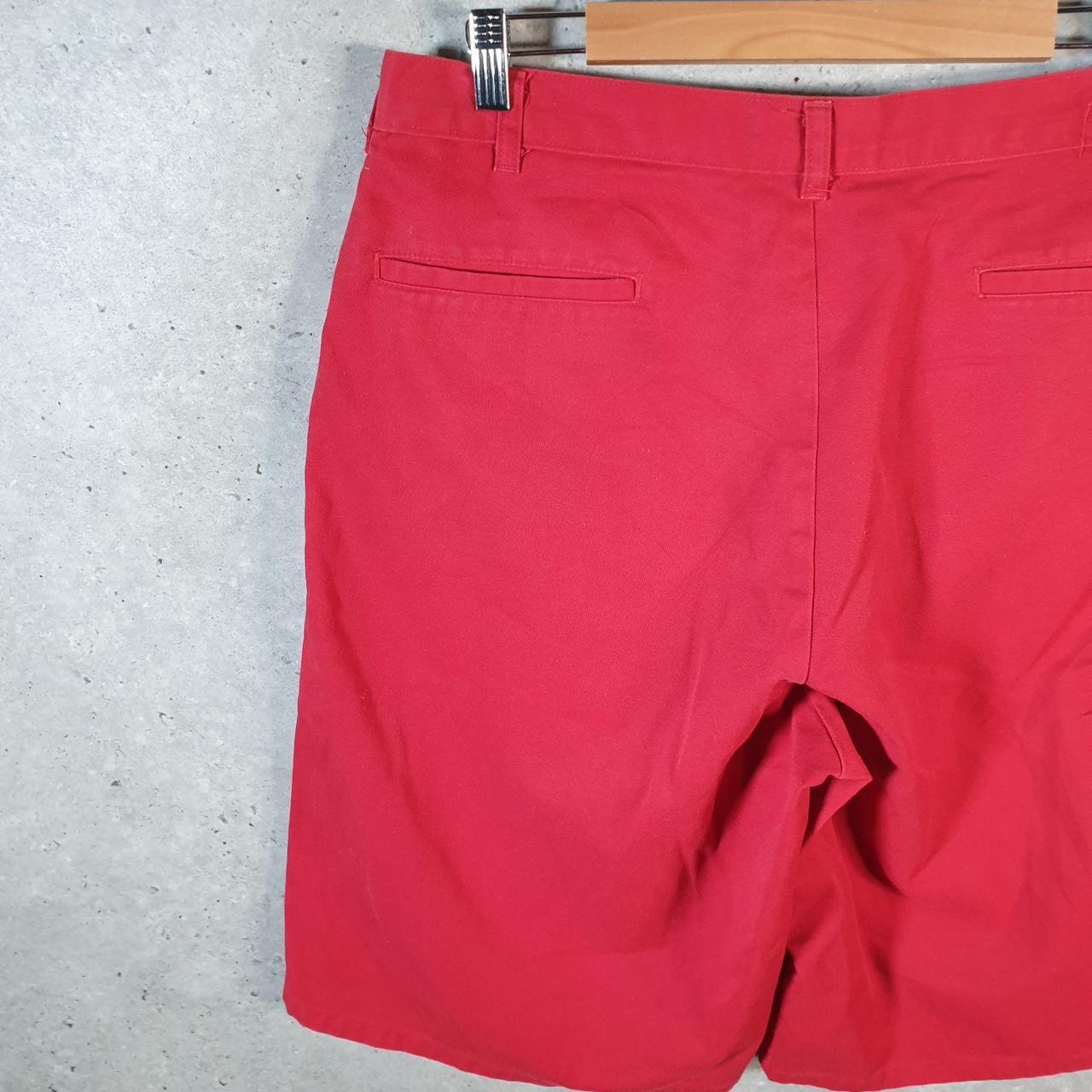 Vintage Dickies Baggy Chino Shorts Jorts Cargo Mens W34 Red Loose Fit