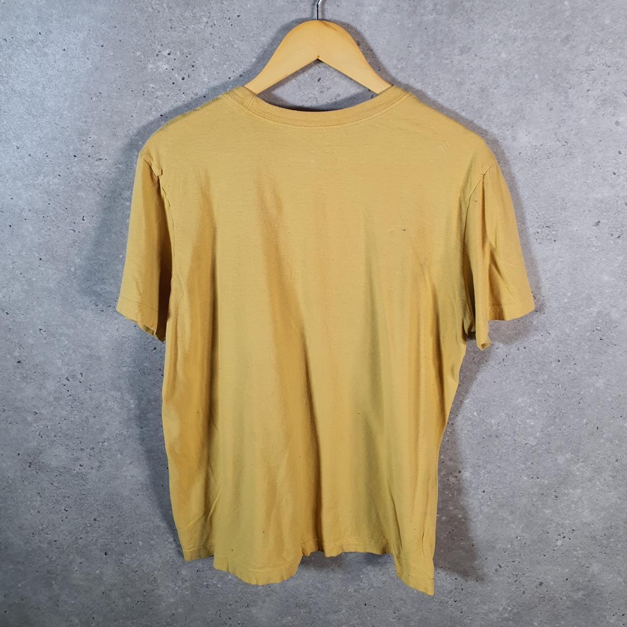 Vintage Nike Just Do It Spellout T Shirt Men’s Medium Yellow Logo Swoosh Athletic