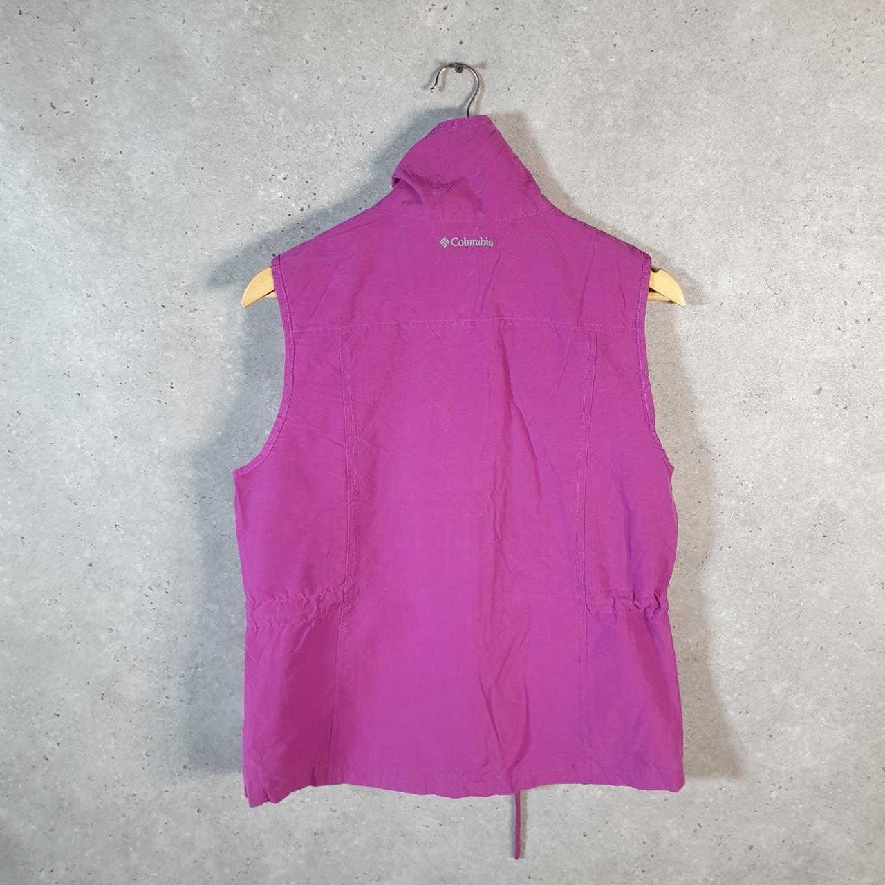 Vintage Columbia Windbreaker Gilet Track Jacket Womens Medium Pink USA Athletic