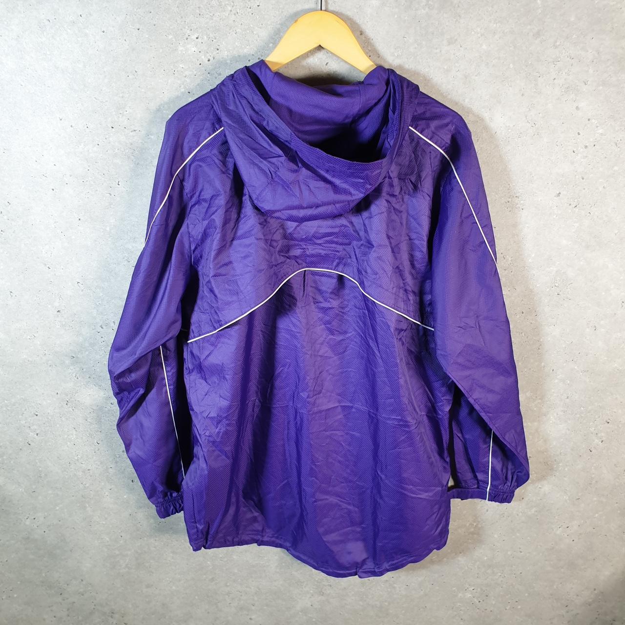 Vintage Nike Windbreaker Track Jacket Mens Small Purple USA Swoosh 1/4 Zip USA