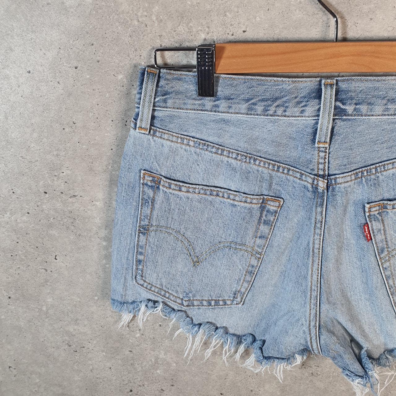 Vintage Levi’s 501 Baggy Shorts Jorts Cargo Womens W27 Blue Relaxed Denim