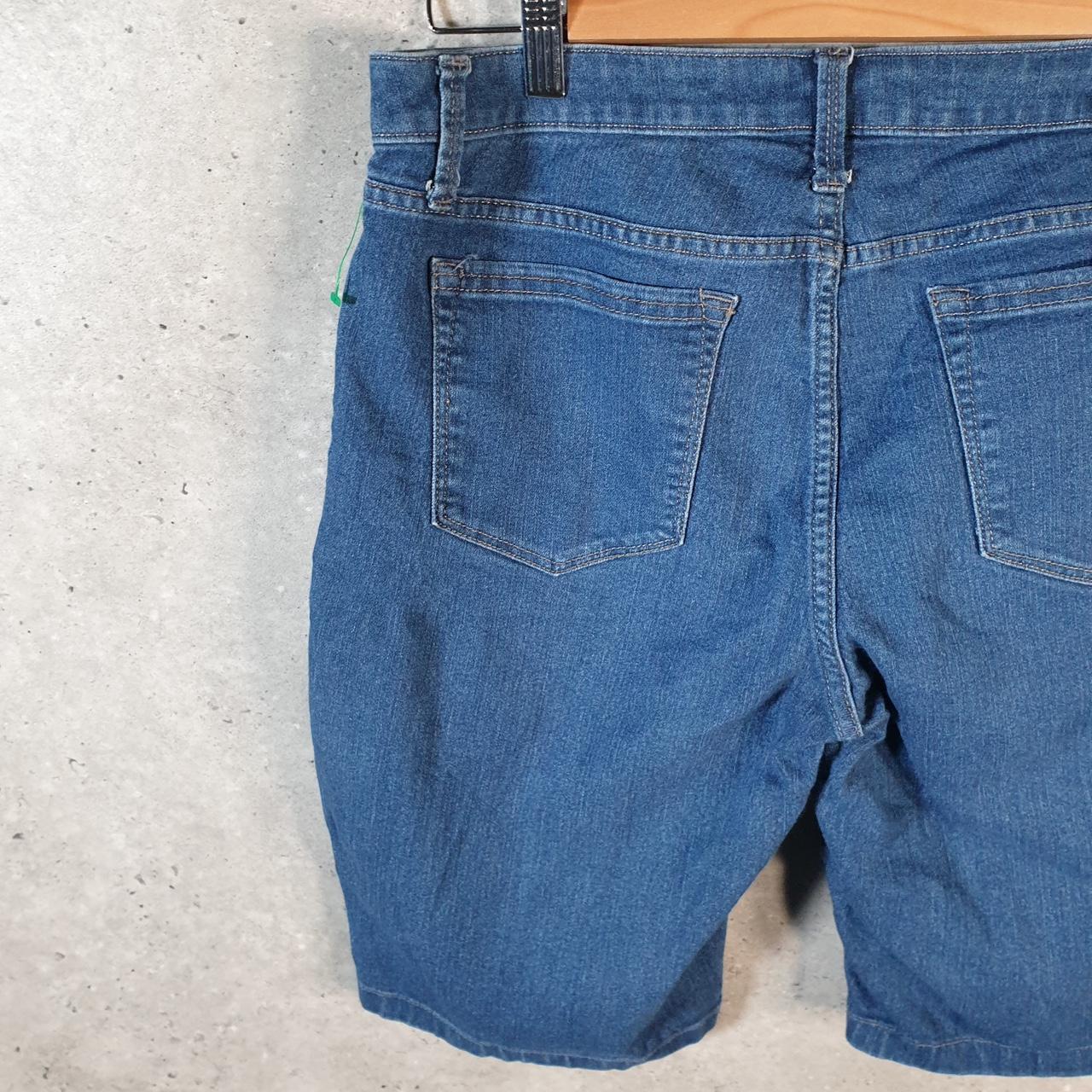 Vintage Lee Baggy Shorts Jorts Cargo Womens W32 Blue Relaxed Denim