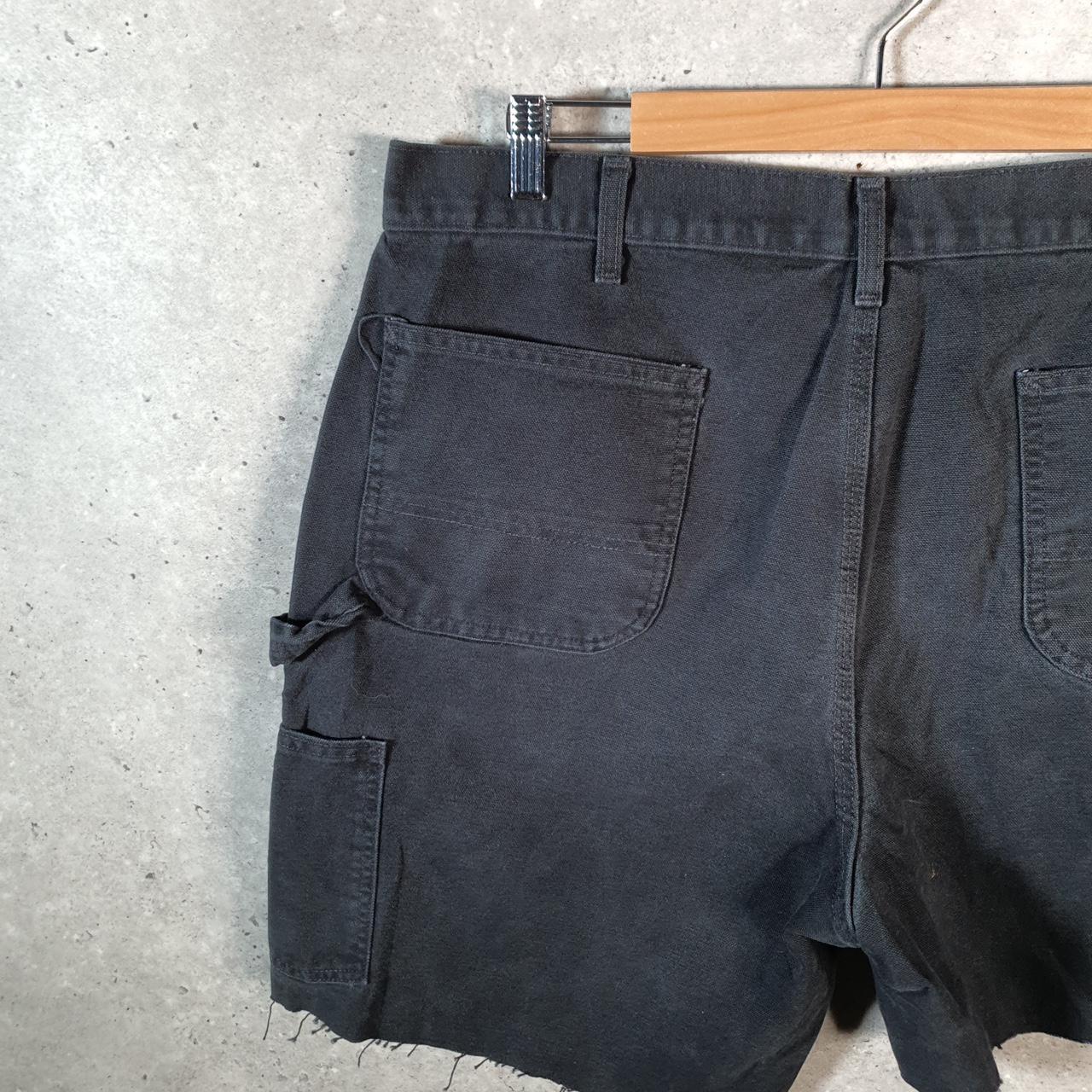 Vintage Carhartt Baggy Carpenter Shorts Jorts Cargo Men’s W38 Black Loose Fit Workwear A4879
