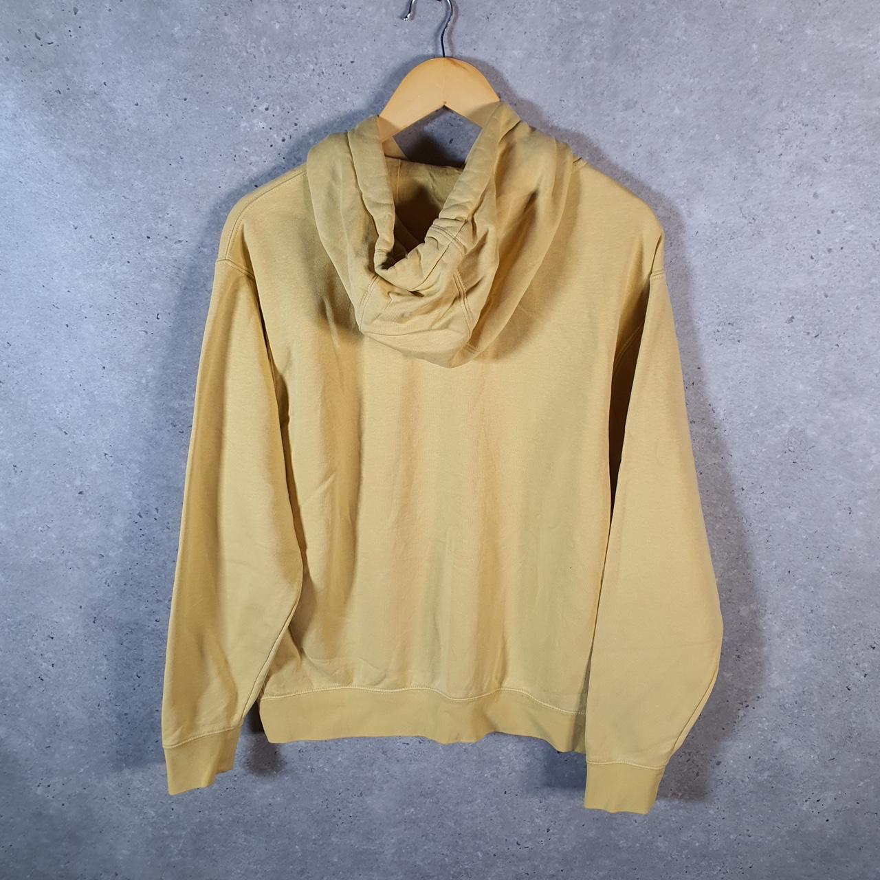 Vintage Nike Club Embroidered Hoodie Men’s Medium Yellow Swoosh Y2K Pullover Logo