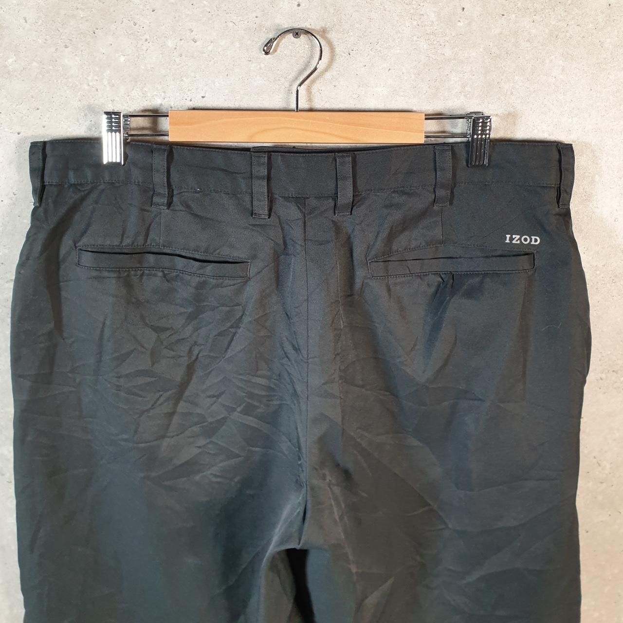 Vintage Izod Golf Chino Shorts Jorts Cargo Men’s Medium Black Baggy Cotton